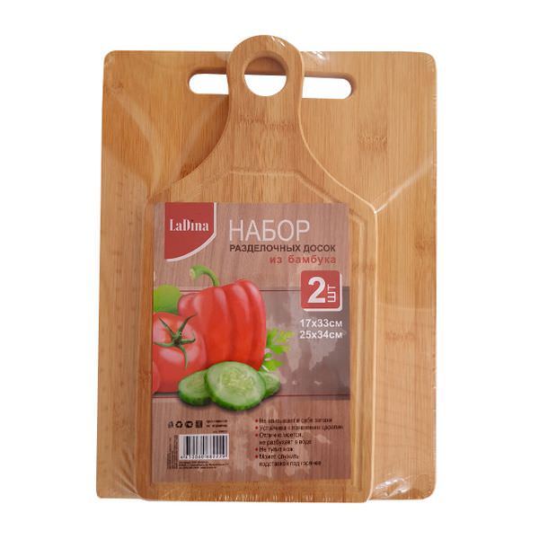 Набор разделочных досок LaDina бамбук 2шт 17*33см, 25*34см/20