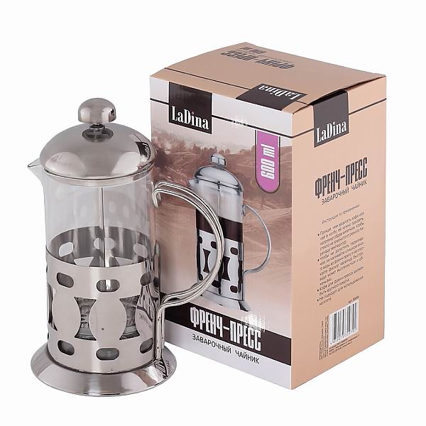 Френч пресс заварочный чайник 600 ml артикул 50006/24