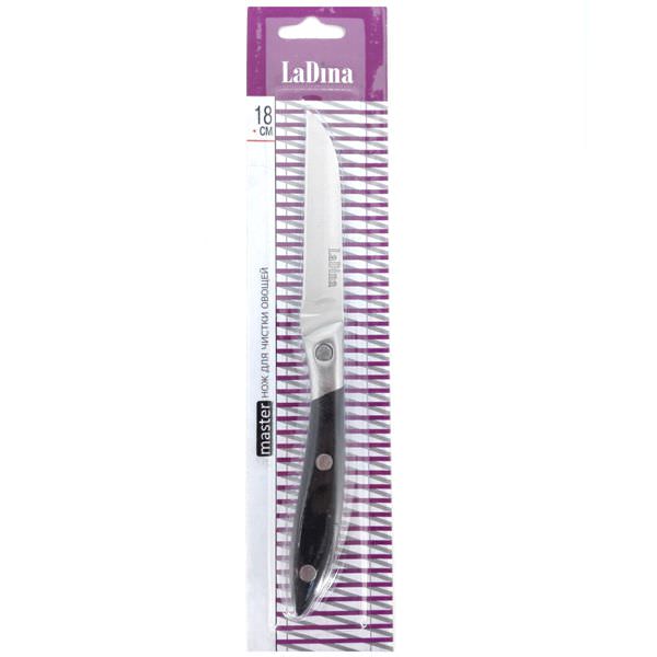 Нож кухонный для чистки овощей LaDina 18см 400021-23/250/10
