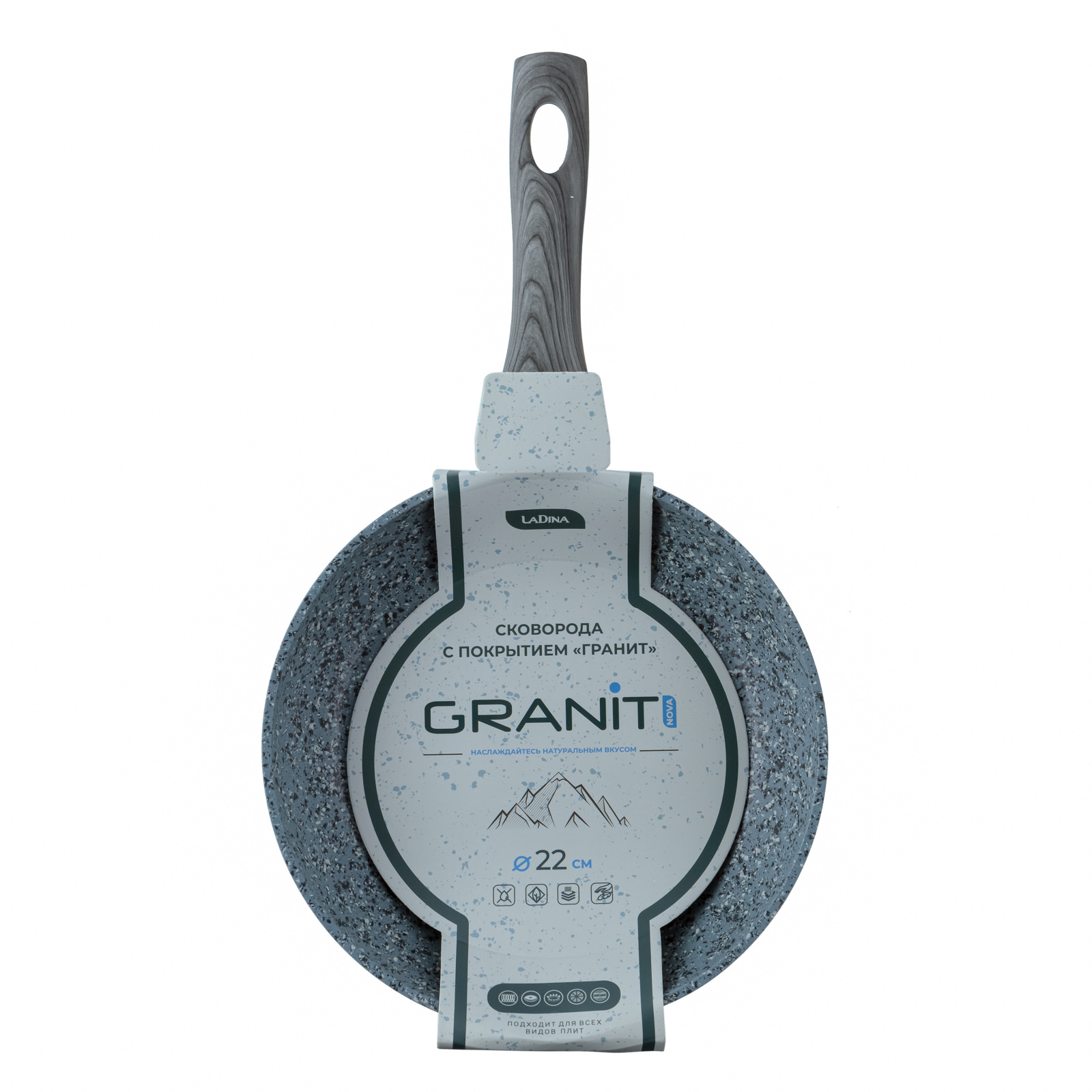 Сковорода алюминиевая с покрытием GRANIT 22 см 60322/6