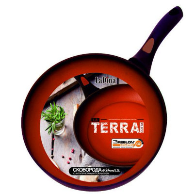 Сковорода TERRACOTTA алюминиевая с антипригарным покрытием Д24см 50024/6