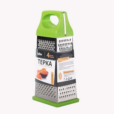 Терка LaDina 4 плоскости, пластмас. руч. (24см) №4000100-7 /72/36