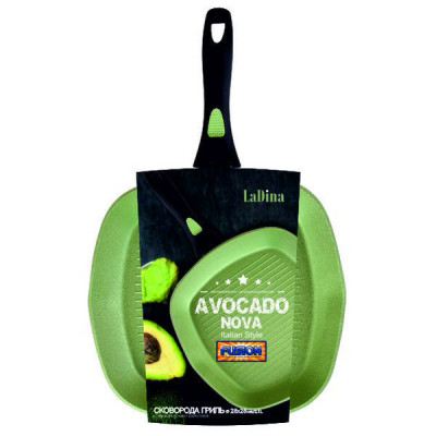 Сковорода-гриль AVOCADO алюминиевая с антипригарным керамическим покрытием 28*28см 74028/6