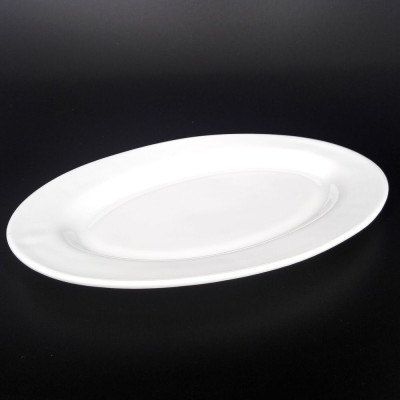 Блюдо стеклокерамическое овальное белое 12" NRYP120W 2-120/24/2